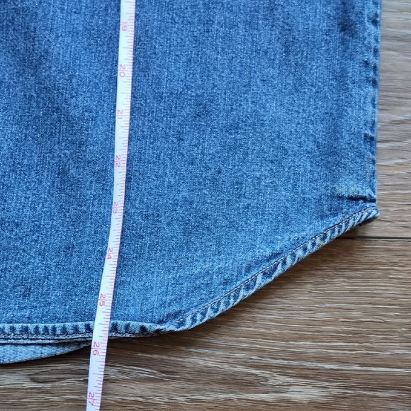 Vtg Kitty Cat Floral Garden Denim Button Down Shirt - Short Sleeve - Solutions M - Picture 11 of 13